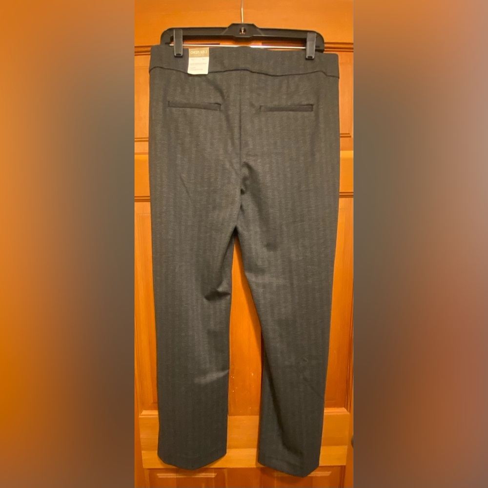 Chicos Aspen Grid Bootcut Ponte Pant. Sz 2 or US 12. Beautiful Herringbone! NWT